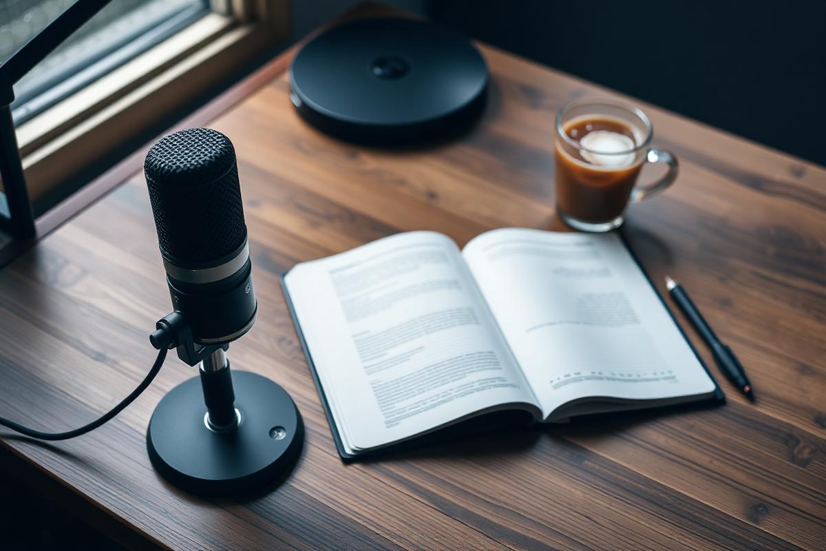 Podcast studio setup
